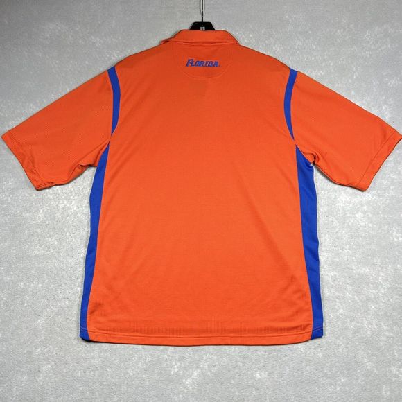 VTG Florida Gators Nike Fit Dry Polo Shirt Mens Large Orange Stadium Waffle Knit - Picture 9 of 14